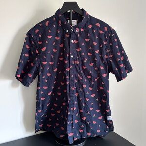 Men's Navy Watermelon Pattern Shirt